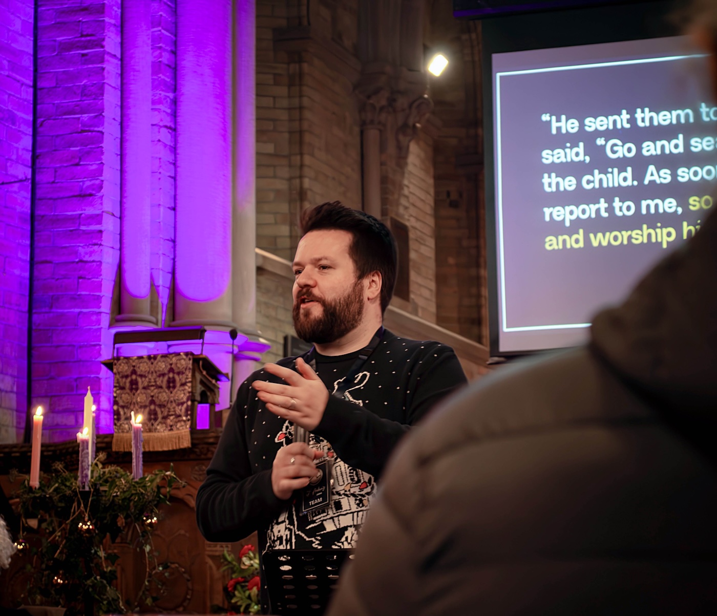 Bildet viser John Freeman i St. Aiden menighet