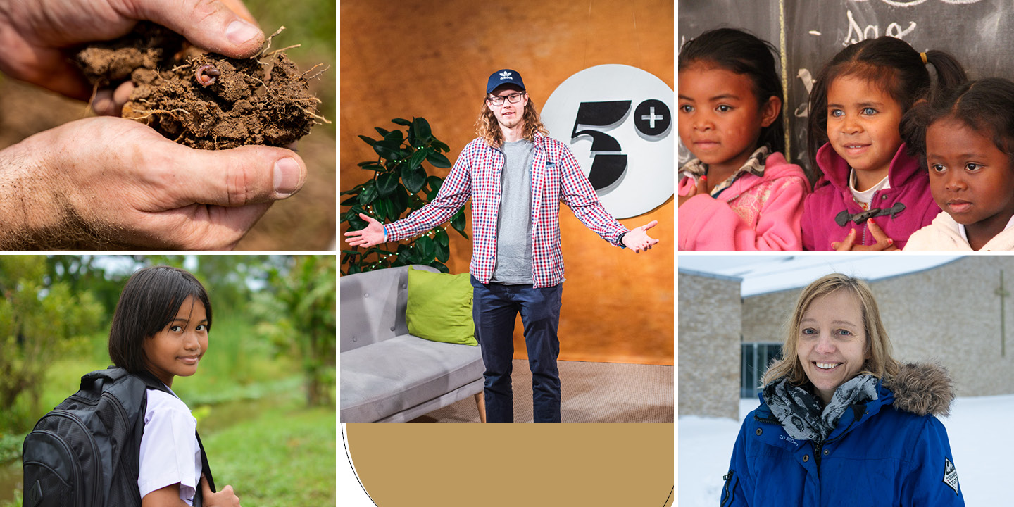 Bildet viser en collage med bilder som viser diverse NMS-prosjekter