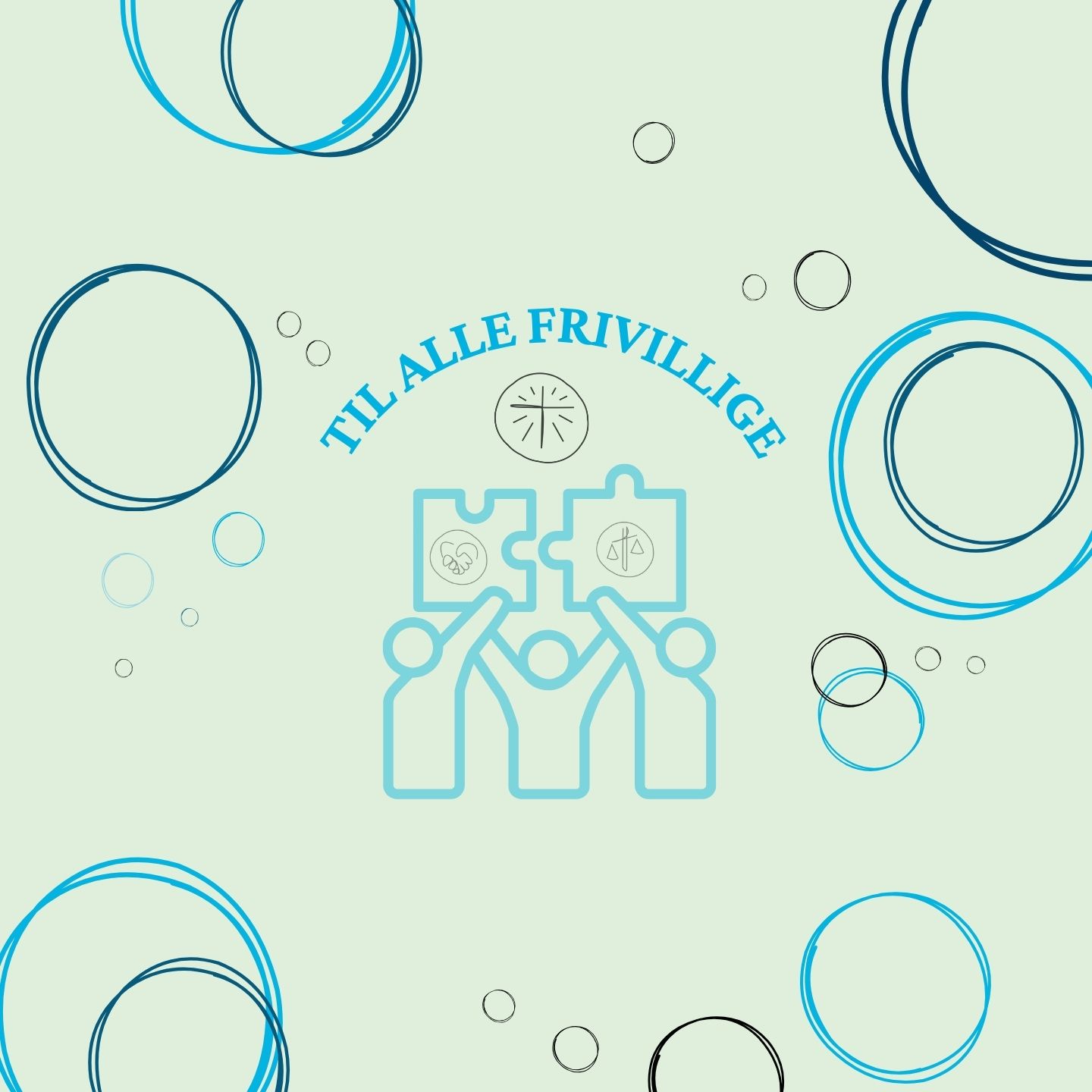 Bildet viser en plakatforside med teksten «Til alle frivillige»