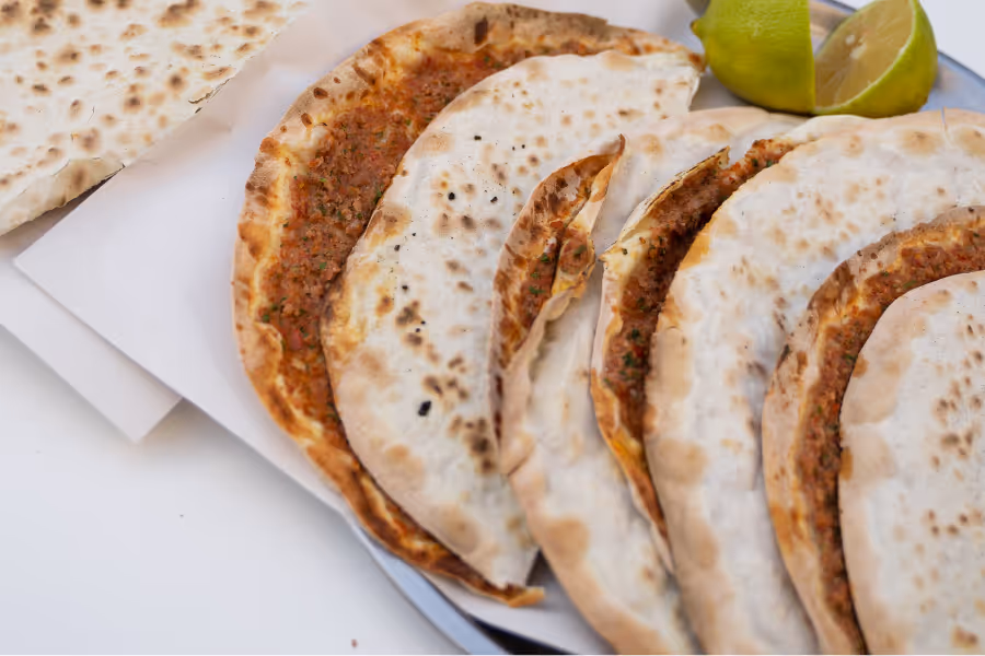 Bildet viser nærbilde av lunsjmat