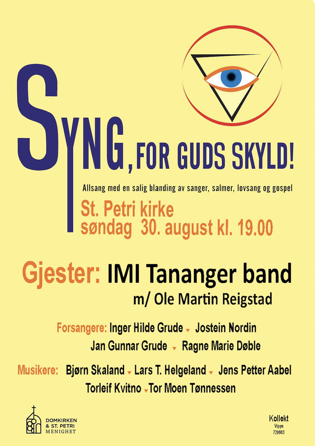 Bildet viser plakaten til «Syng, for Guds skyld»