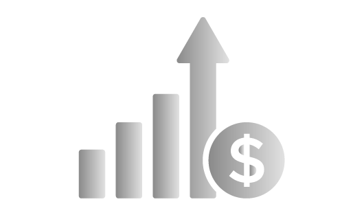 increasing chart with dollar sign