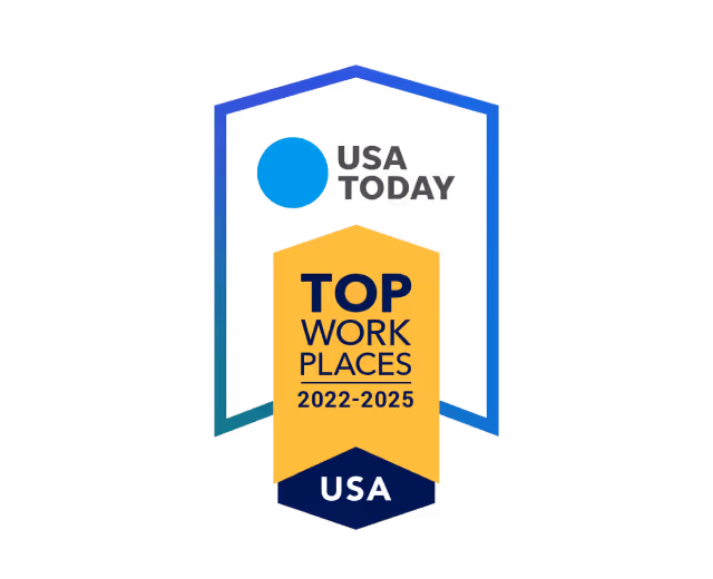 Logo of Top WorkPlaces USA from Energage & USA Today
