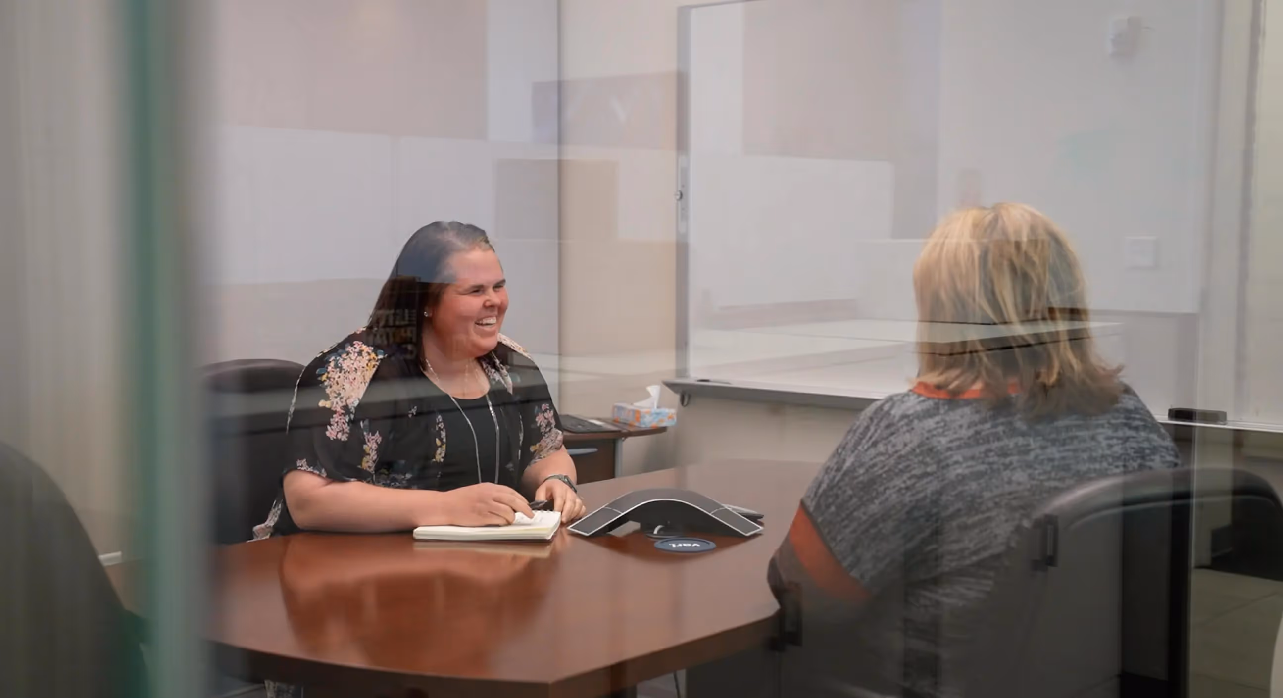 Photo of 2 women in an office