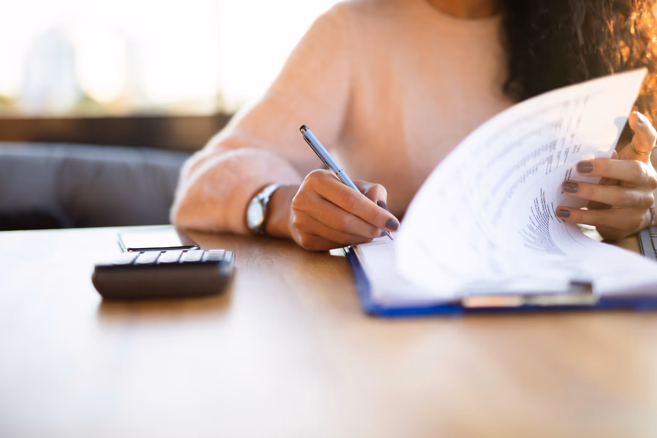 writing in a notepad