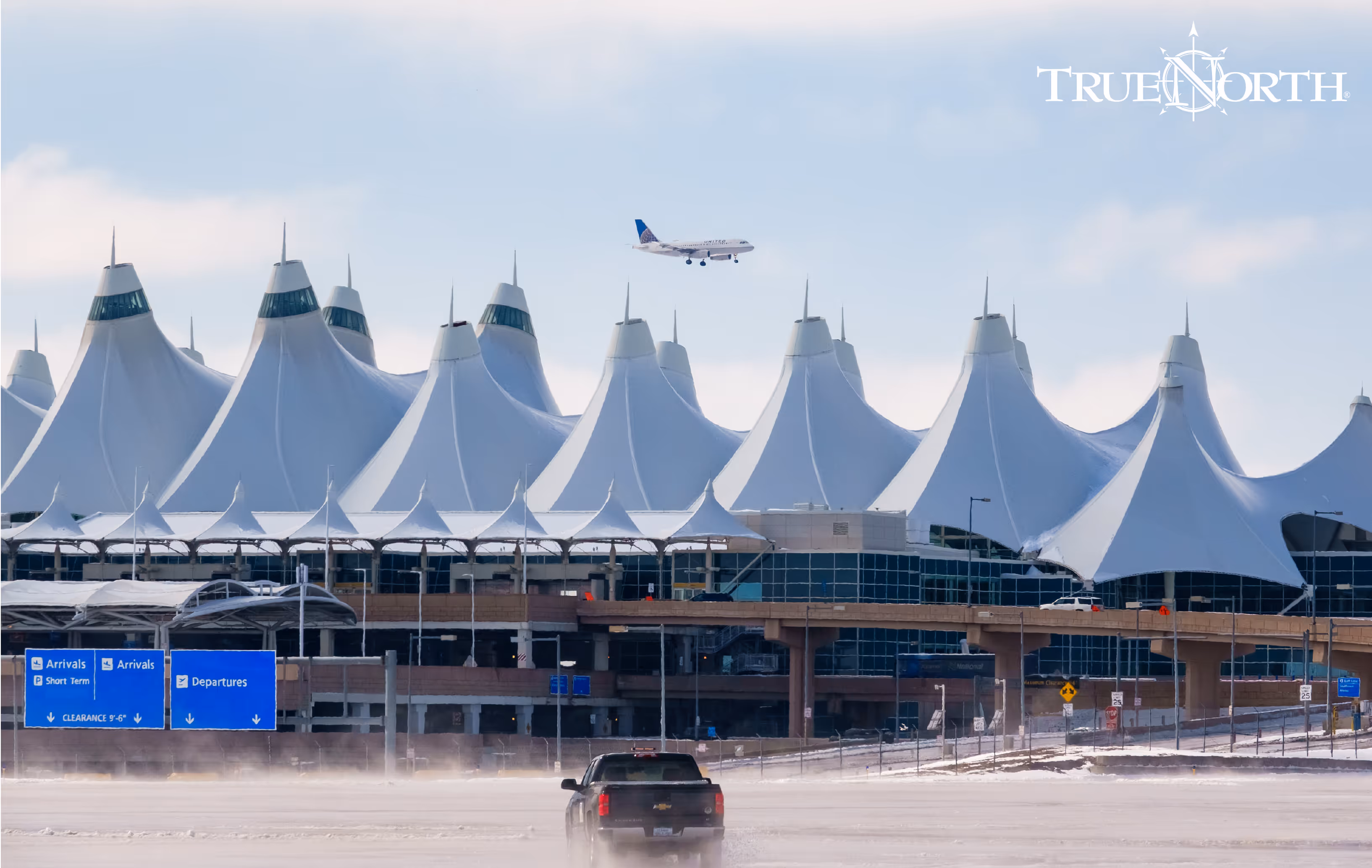 Denver International Airport tents