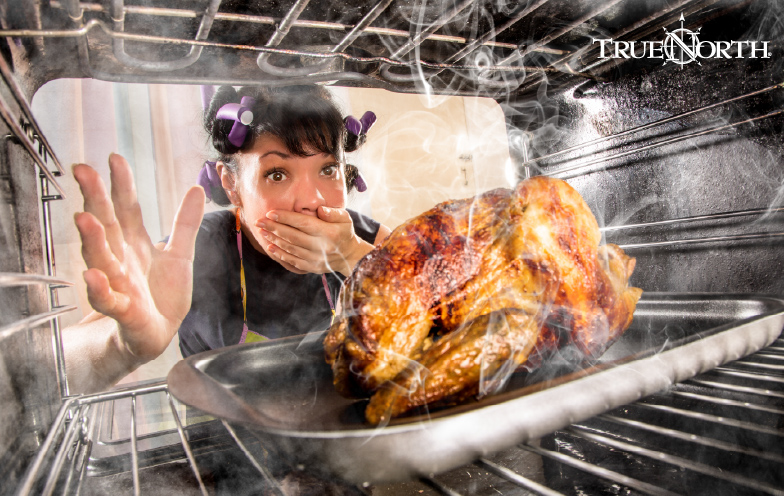 Woman discovers Thanksgiving turkey burning in the oven