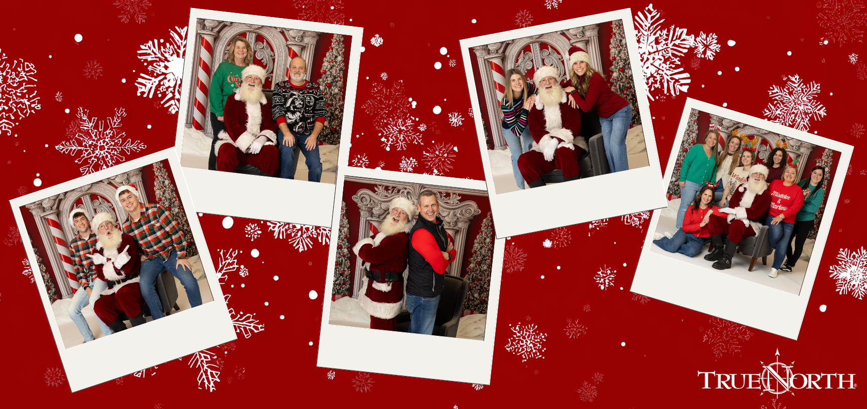 TrueNorth colleagues posing with Santa