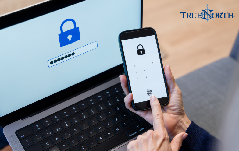 Laptop and cell phone using multifactor authentication