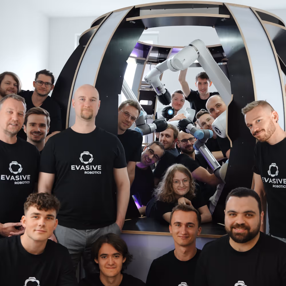 Our team in front of the robo sphere