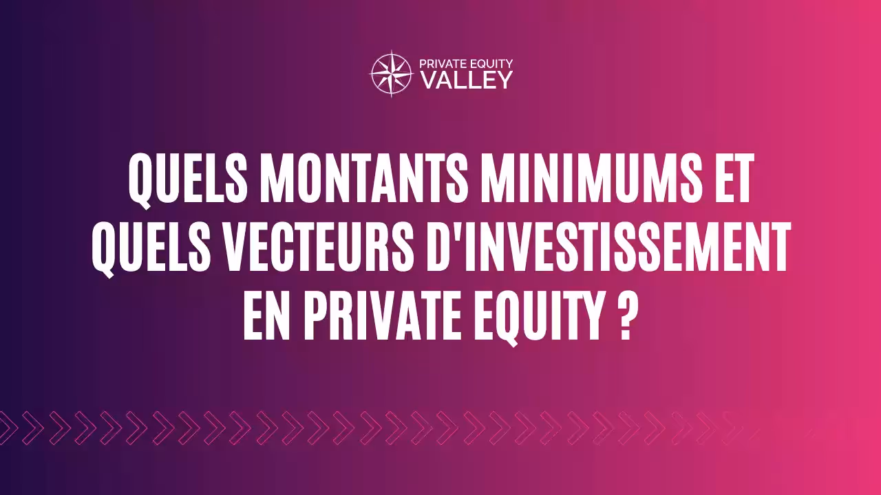 Quels montants minimum et au travers de quels véhicules d'investissement? Découvrez les options pour investir en Private Equity. Évaluez les différentes voies d'investissement, que ce soit en direct, via des holdings familiales ou des contrats d'assurance vie. Cette vidéo explique comment démarrer vos investissements en Private Equity avec un focus sur les stratégies efficaces pour diversifier et valoriser votre portefeuille à long terme.