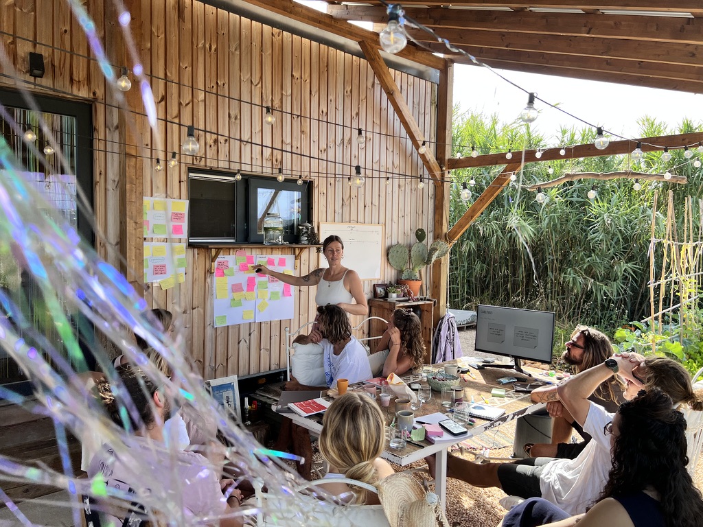 image of brainstorming session (for a productivity tools business)