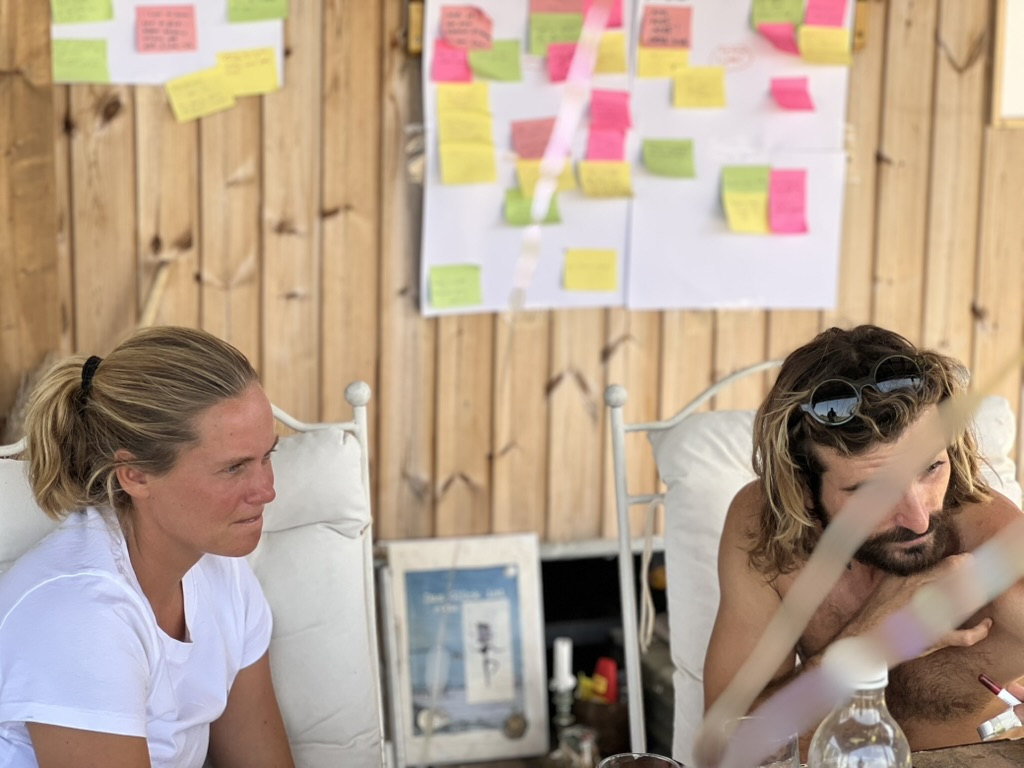 image of an educational workshop in progress outdoors