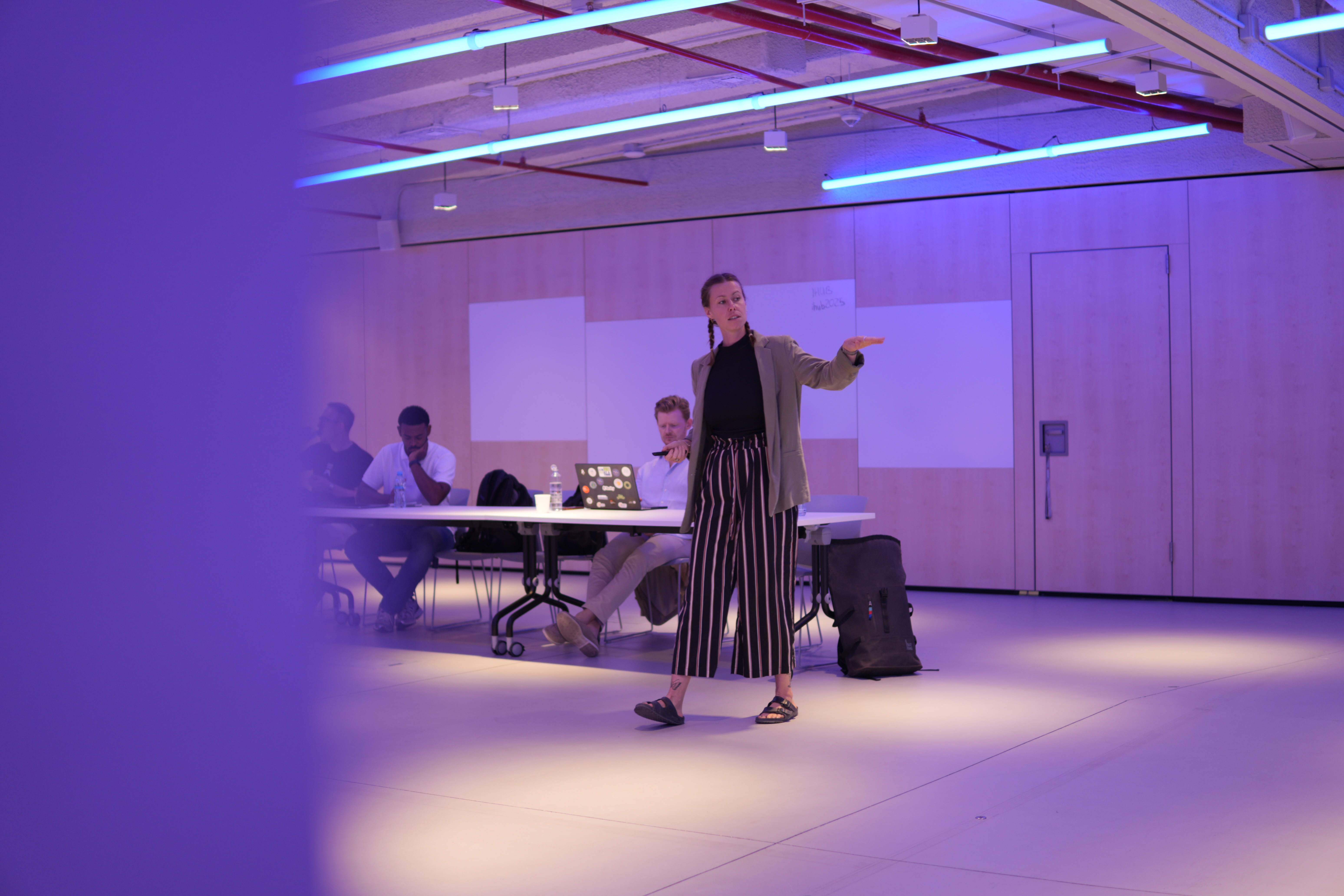 image of guest speaker at a conference (for a legal tech)