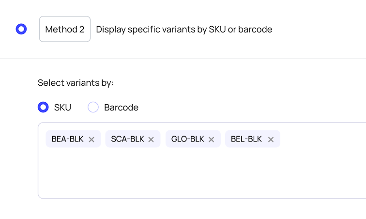 method 2 with black variants