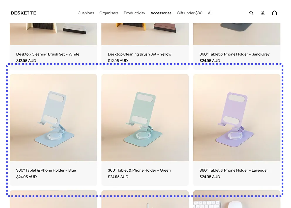 Variant display after Variantify