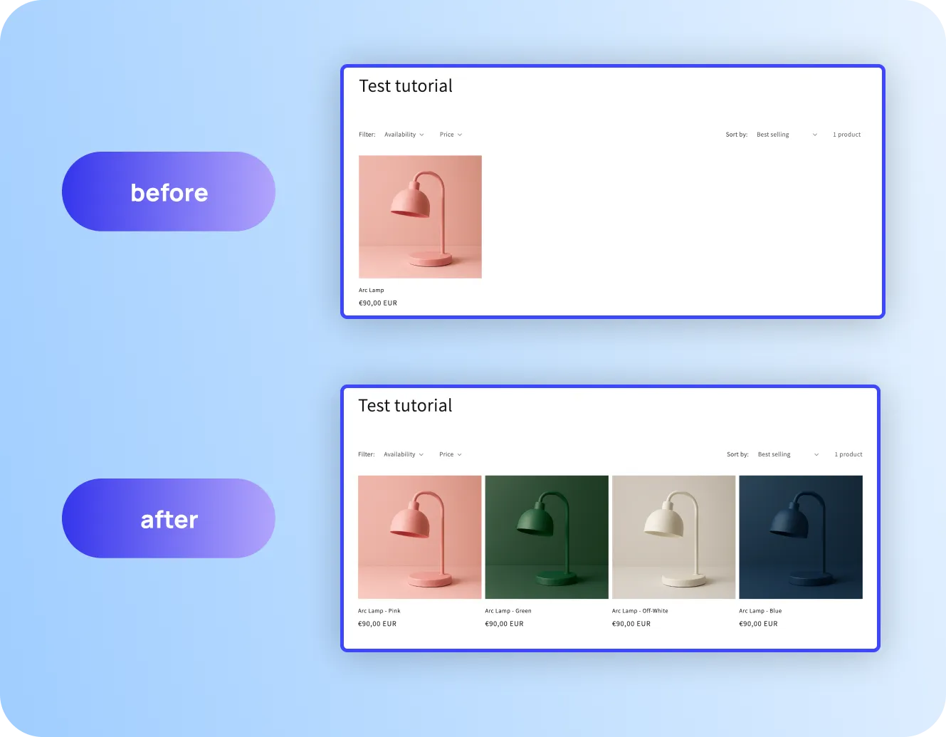 size variant display