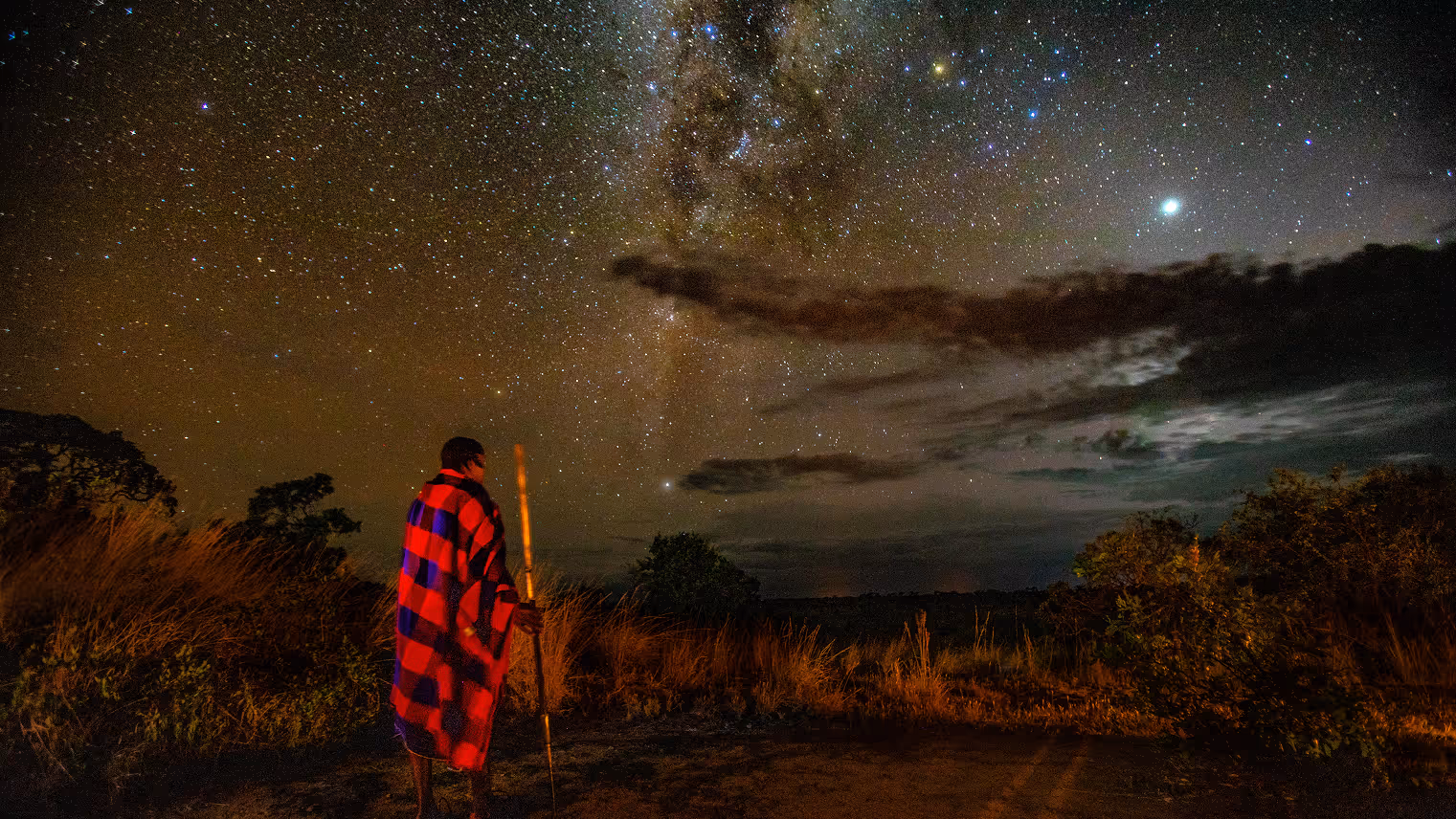 Maasai in Starry Night