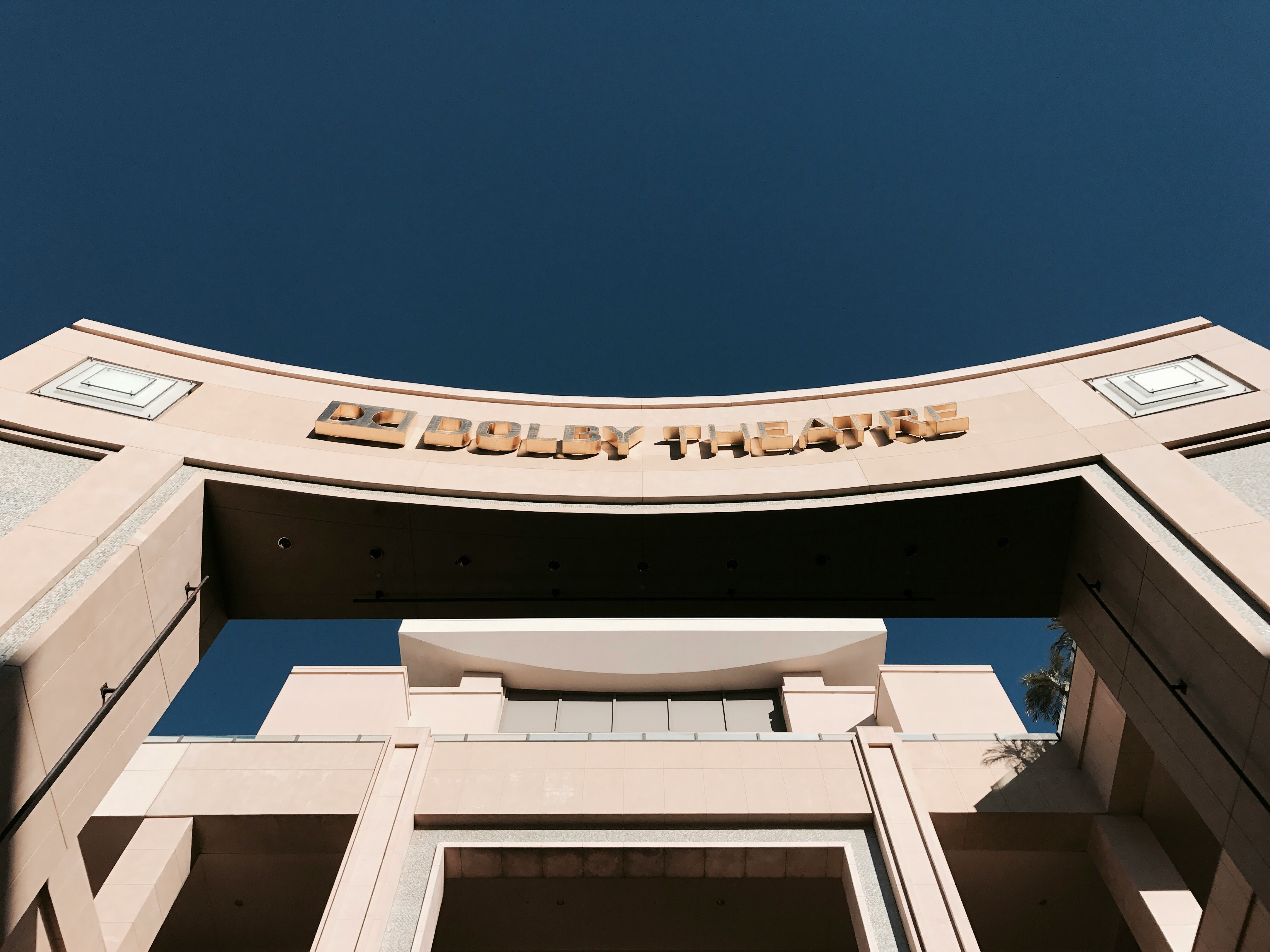 View of the iconic Dolby Theatre in Los Angeles, dressed up for the 2025 Academy Awards — the legendary venue where film history is made.