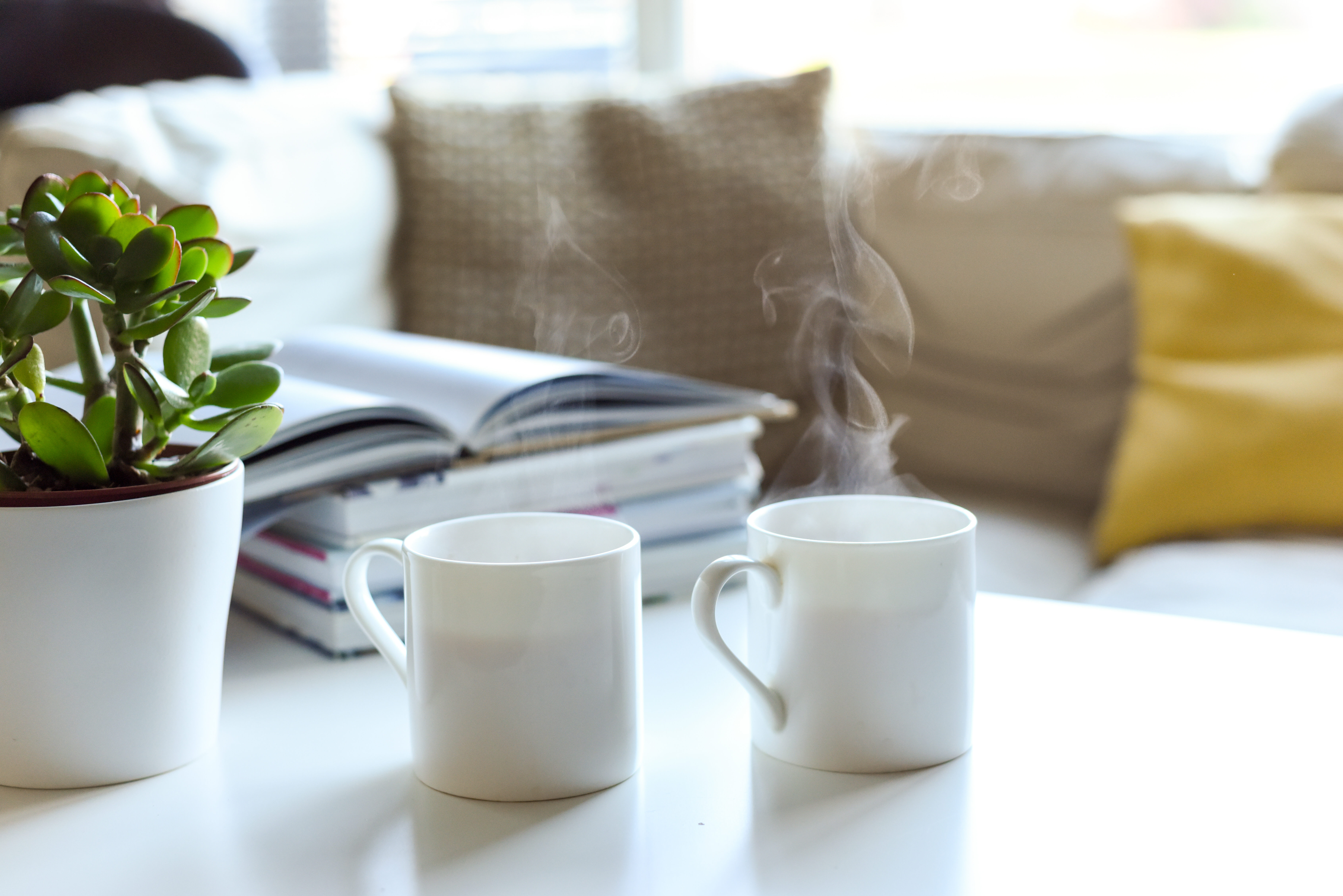 coffee on table stock image