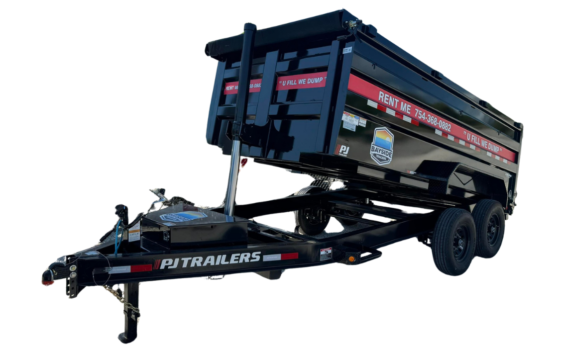 Bayside Trailers dumpster rental.