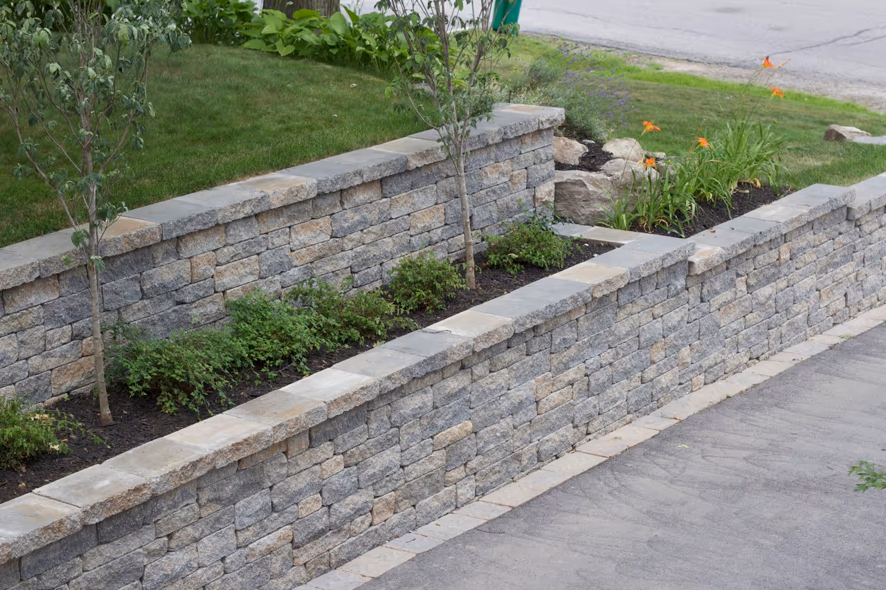 Multi-level retaining wall gardens