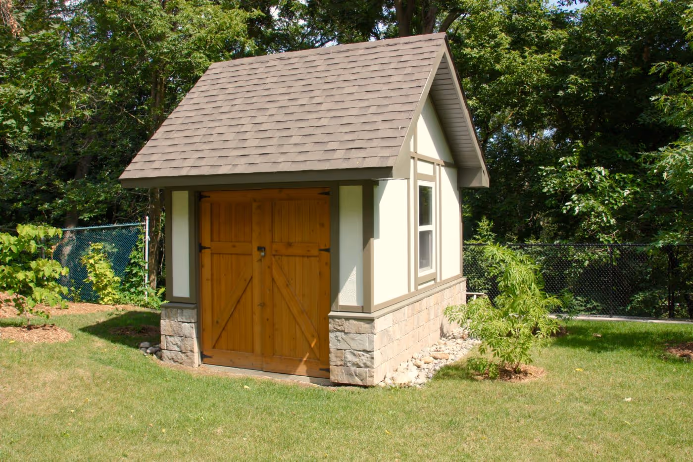 Custom built Tudor Shed on well managed Lawn Space