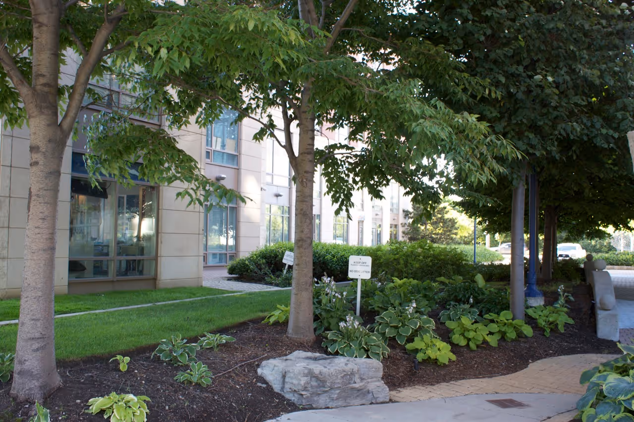extensive commercial property garden beds