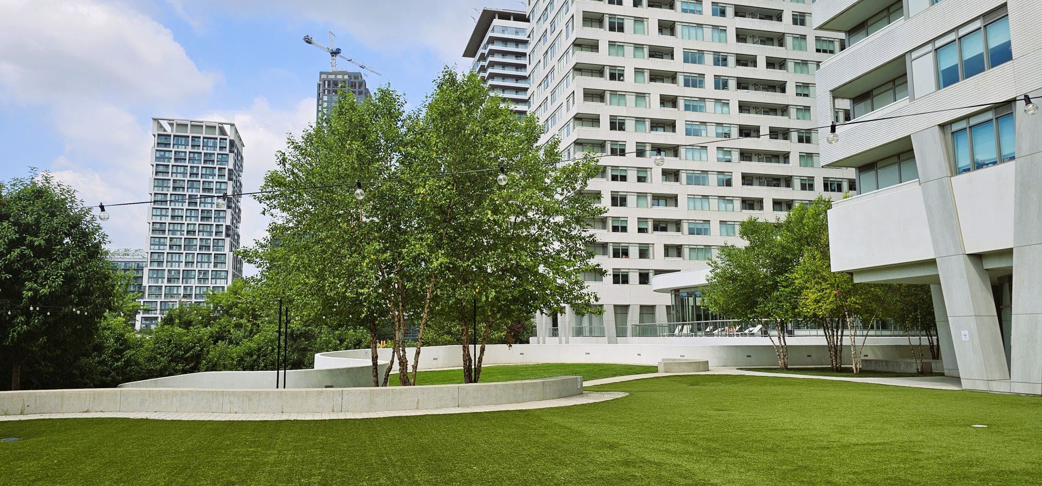 Upper artificial turf area