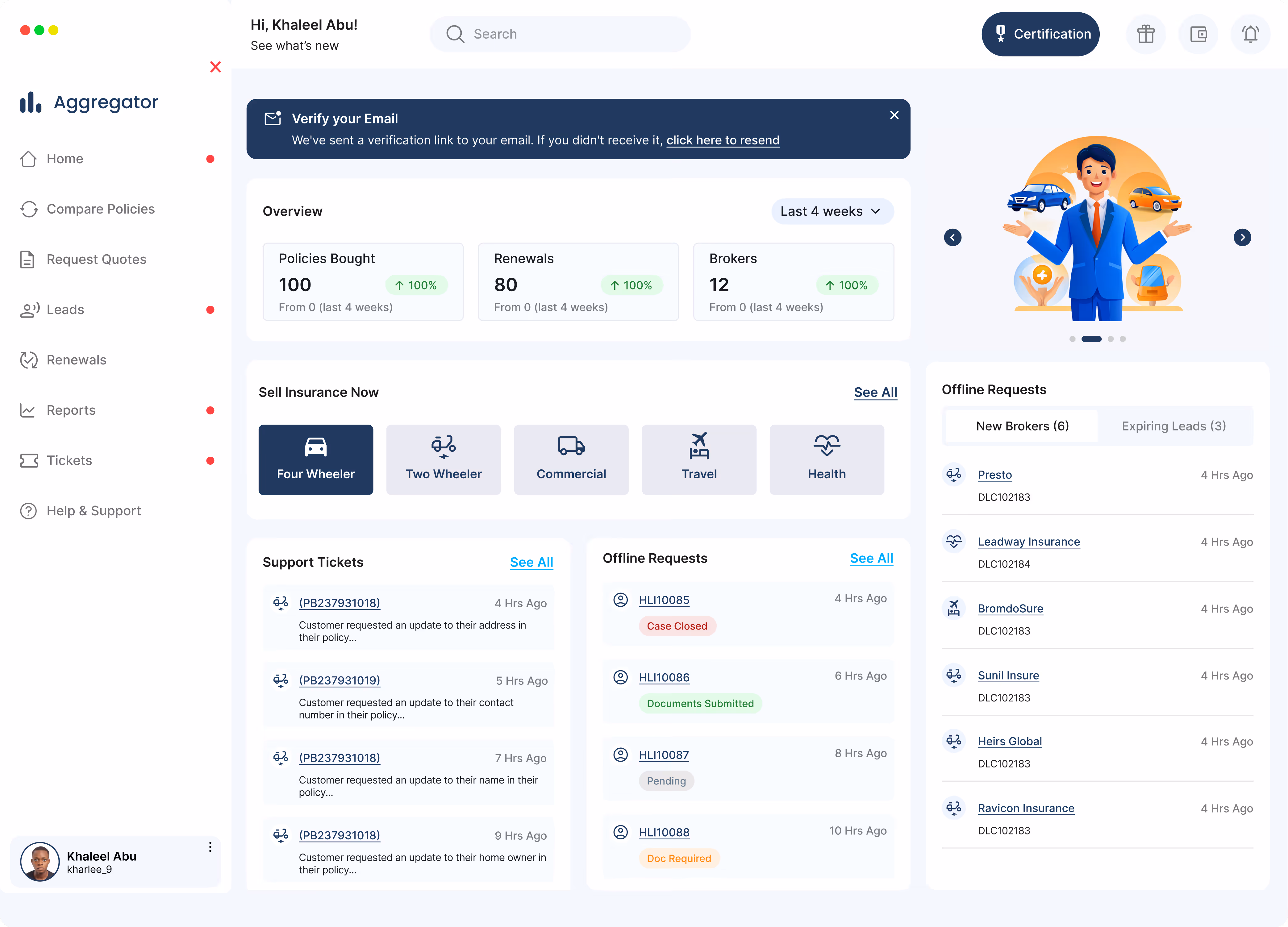 Home Dashboard 