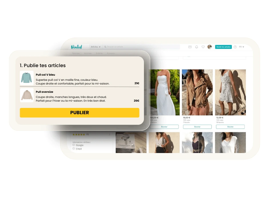Publie en 1 clic tes annonces sur Vinted et Shopify avec Dresskare