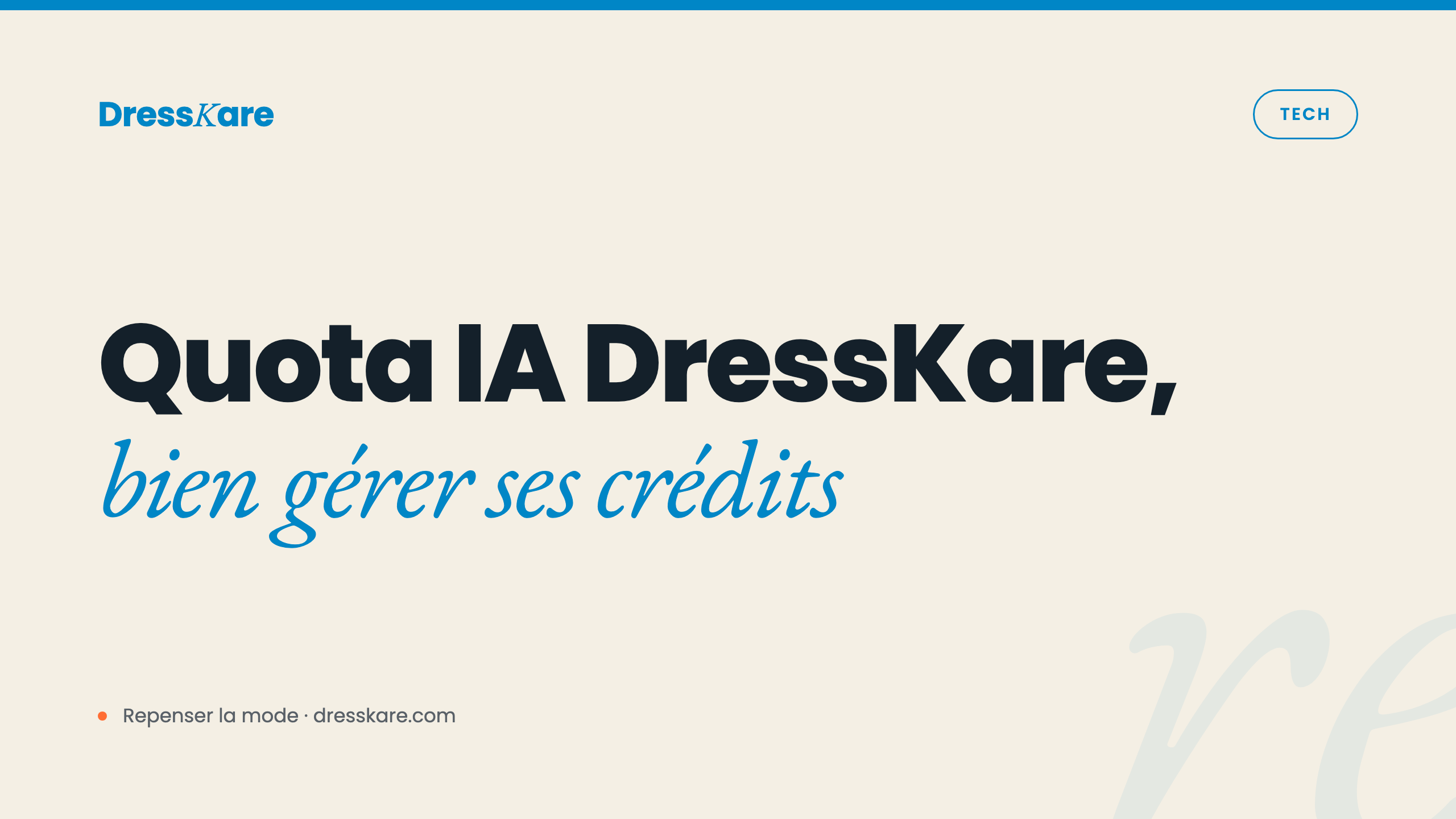 Quota IA DressKare : gérer ses crédits