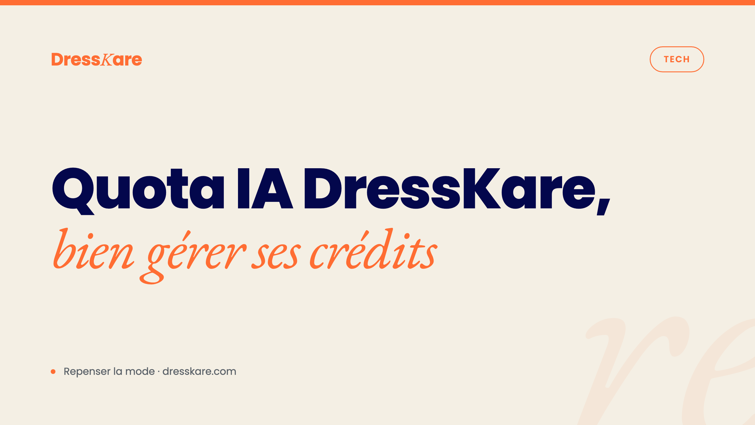 Quota IA DressKare : gérer ses crédits