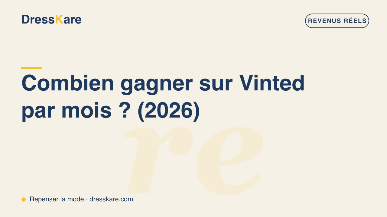 Combien gagner sur Vinted par mois
