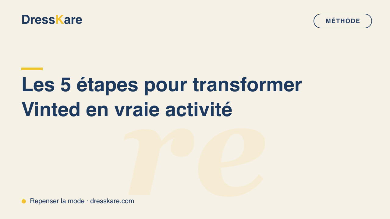 Les 5 étapes pour transformer Vinted en vraie activité