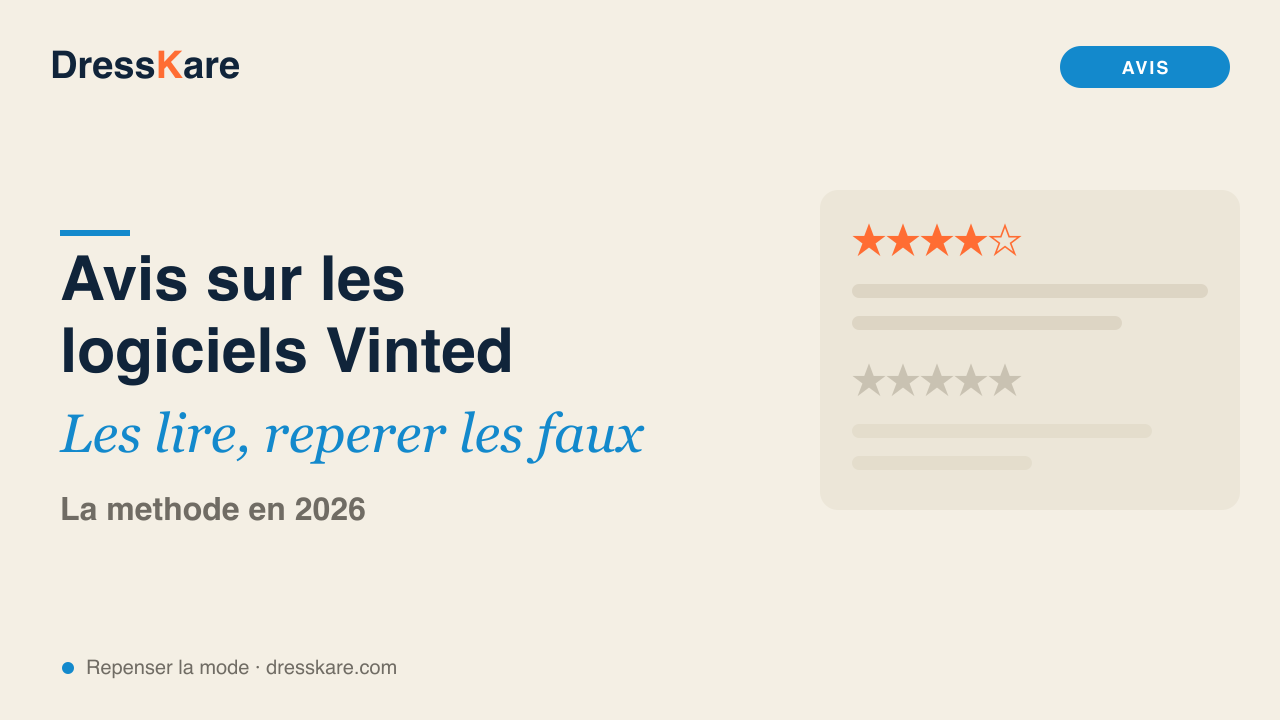 Avis sur les logiciels Vinted en 2026 : comment les lire et repérer les faux