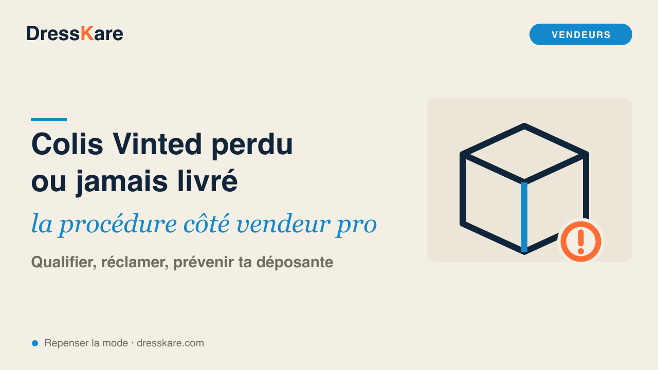 Colis Vinted perdu ou jamais livré : la procédure côté vendeur pro