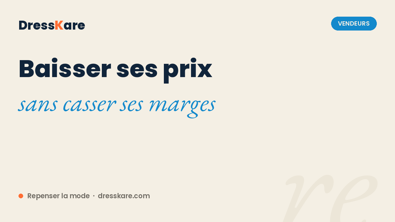 Baisser ses prix en masse sur son catalogue de seconde main sans casser ses marges - DressKare