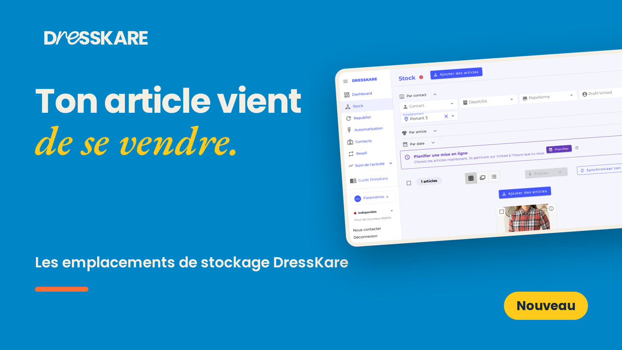 Emplacements de stockage DressKare