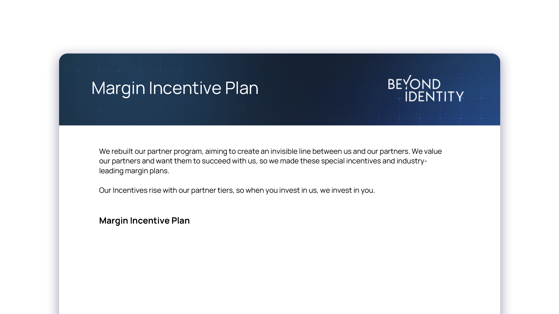 Margin Incentive Plan