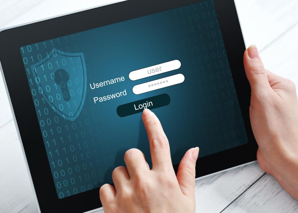 logging in with username and password