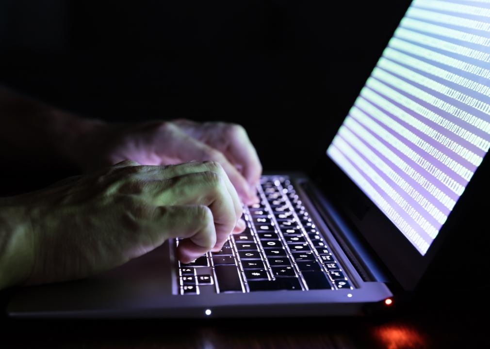 typing at night