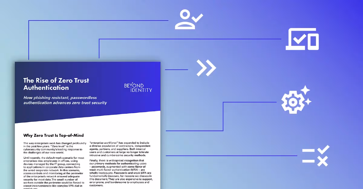 5 Authentication Requirements for Zero Trust Environments