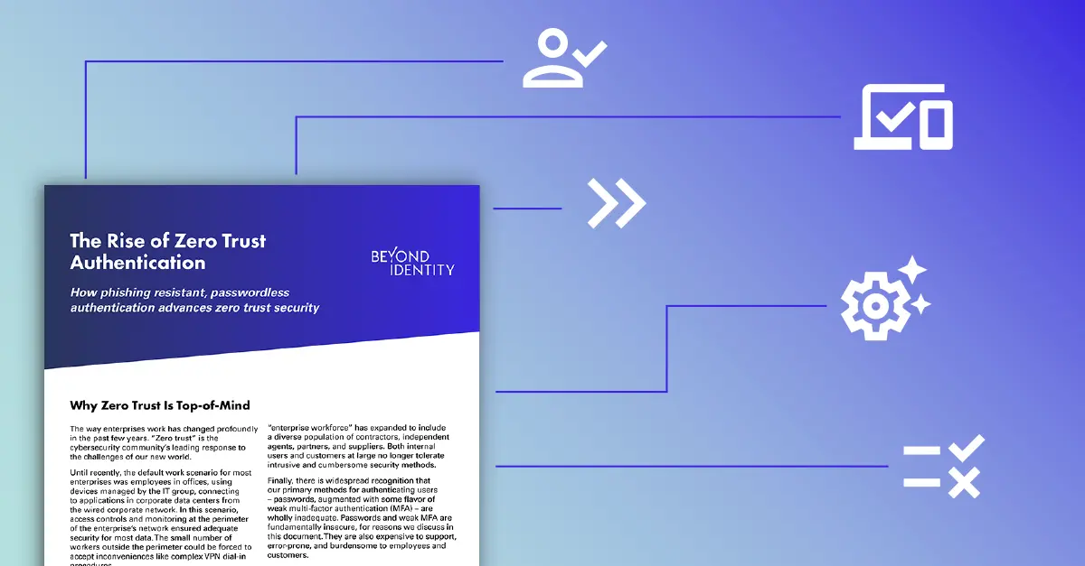 5 Authentication Requirements for Zero Trust Environments