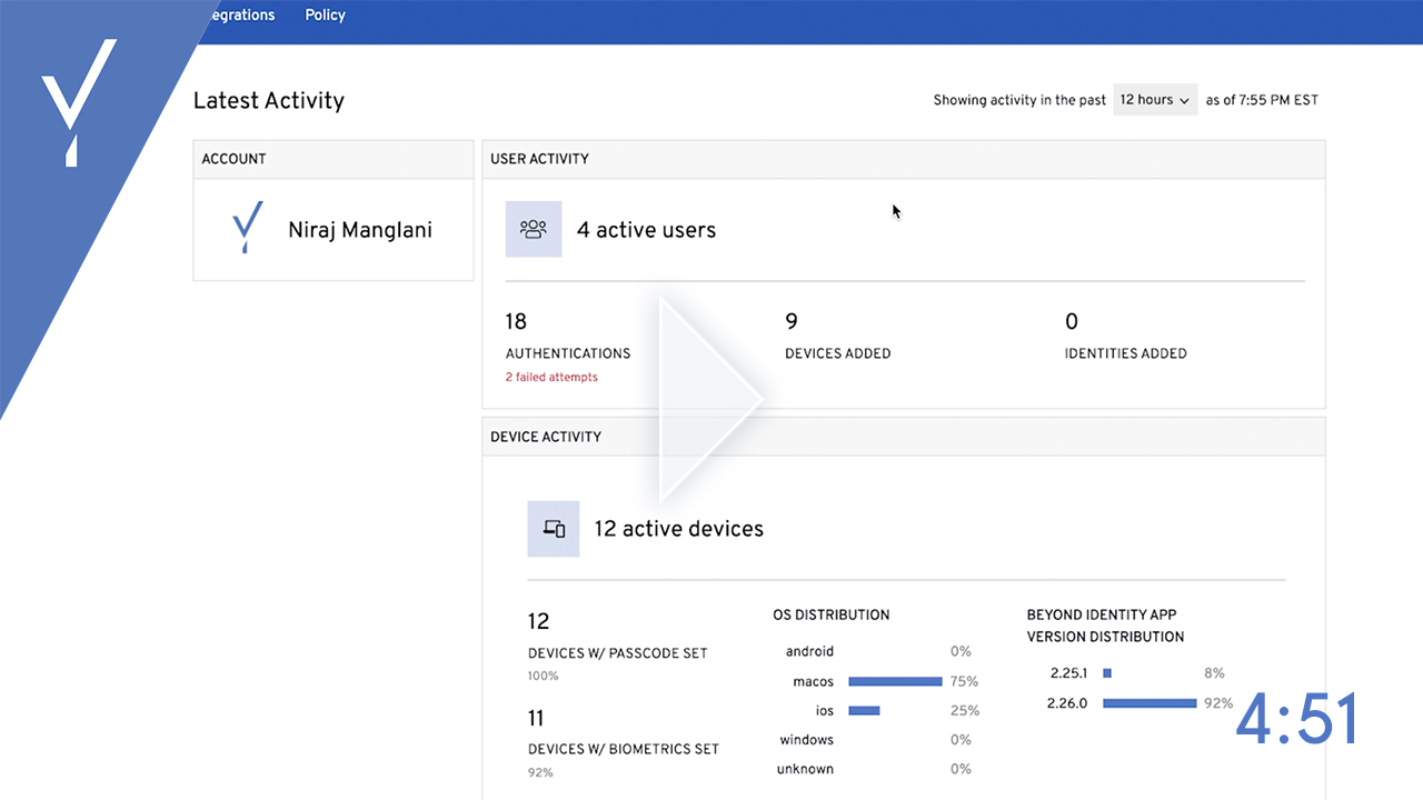 Beyond Identity Admin Console Overview