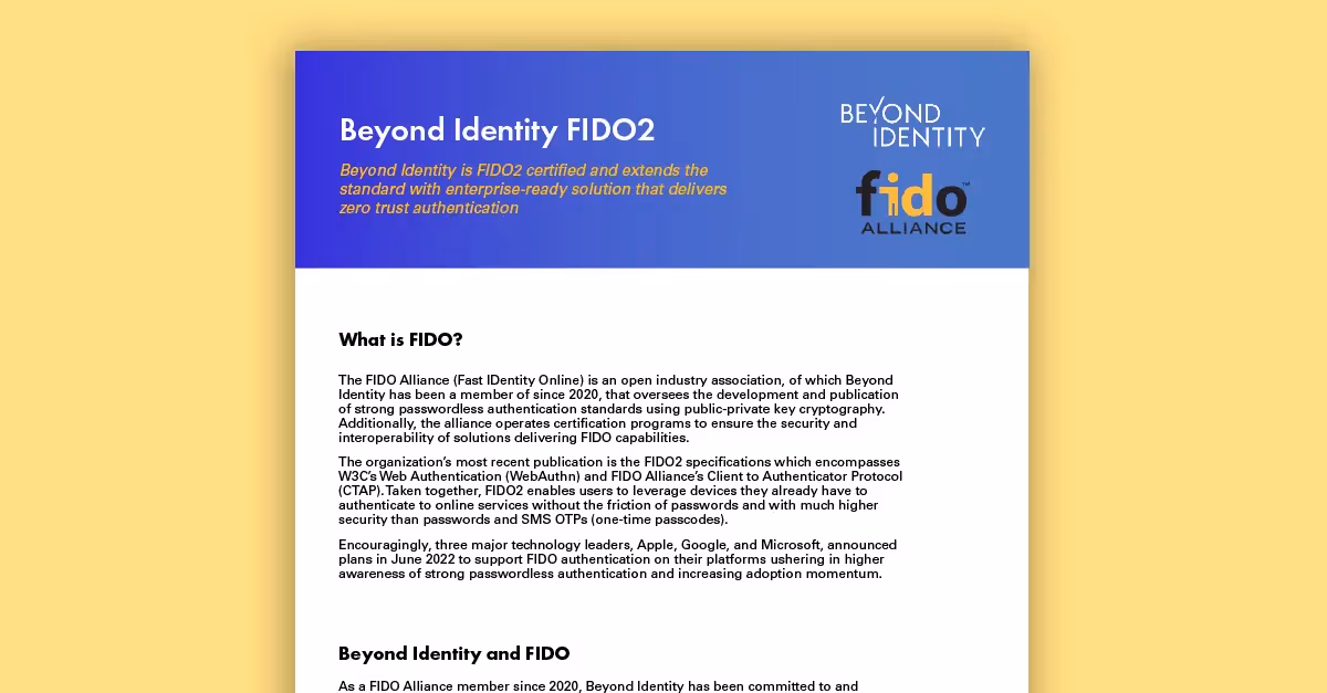 Beyond Identity FIDO2