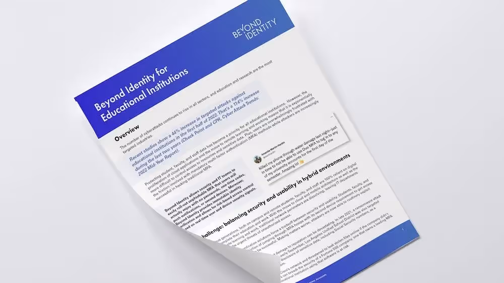 Beyond Identity for Educational Institutions