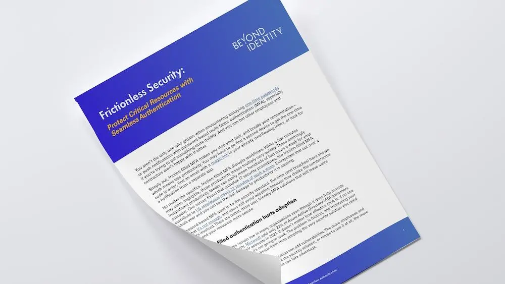 Frictionless Security: Protect Critical Resources with Seamless Authentication