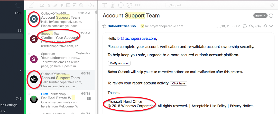 scam email