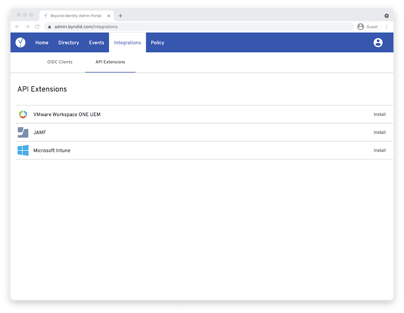 Beyond Identity Console and the new MDMs